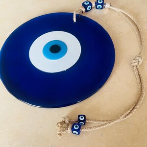 12-Zoll-Rosa-Evil-Eye-Wanddekor (30 cm) - Handgefertigter Glas-Nazar-Boncuk, moderne Schutzwandkunst, Minimale Wohndekoration, Geschenkidee Bild 11