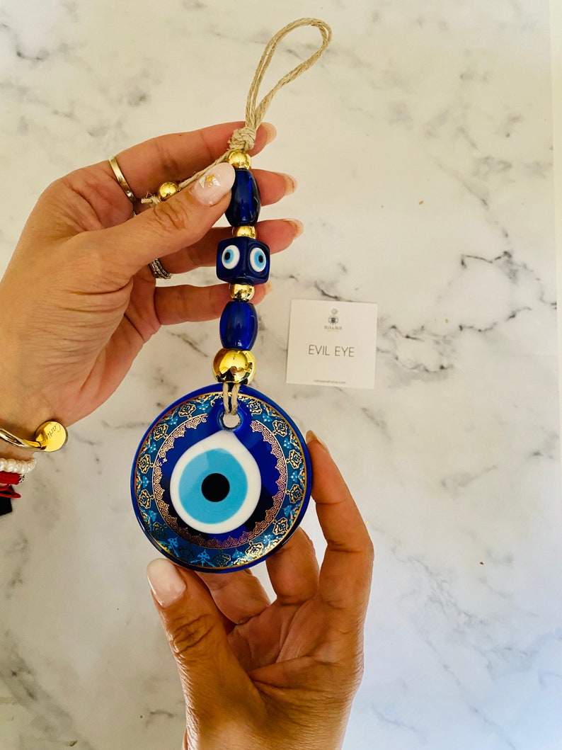 Evil Eye Wall Hanging, House Protection, Home Decor, New Home Gift Idea, Home Protection, Good Luck, Protection Charm, Gift for Home image 1