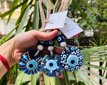 Hand Painted Evil Eye Wall Hanging, House Protection, Home Decor, Home Gift Idea, Christmas Gifts, Turkish Evil Eye, Evil Eye Home Decor,