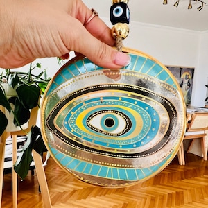 Evil Eye Wall Hanging, 15 cm Wall Decor, House Protection, Home Decor, New Home Gift Idea, Home Protection, Good Luck, Protection Charm