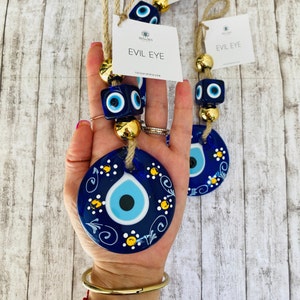 Evil Eye Wall Hanging, Nazar, Home Decor, New Home Gift Idea, Home Protection, Good Luck, Protection Charm, Baby Shower Gift