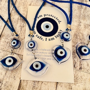 Car Charm Amulet, Car rear view mirror charm, love charm, evil eye charm, blue evil eye, turkish Evil Eye Car Birthday Gift