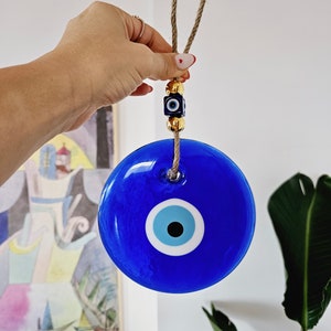 Evil Eye Wall Hanging,Glass Evil Eye Wall Charm,Home Decor, Home Gift Idea, House Protection, Turkish Evil Eye, Evil Eye Home Decor,Evil Eye image 2