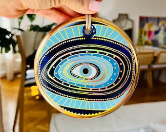 Evil Eye Wall Hanging, House Protection, Home Decor, New Home Gift Idea, Home Protection, Good Luck, Protection Charm, Baby Shower Gift