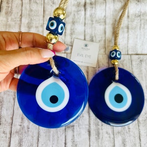 Evil Eye Wall Hanging,Glass Evil Eye Wall Charm,Home Decor, Home Gift Idea, House Protection, Turkish Evil Eye, Evil Eye Home Decor,Evil Eye image 3