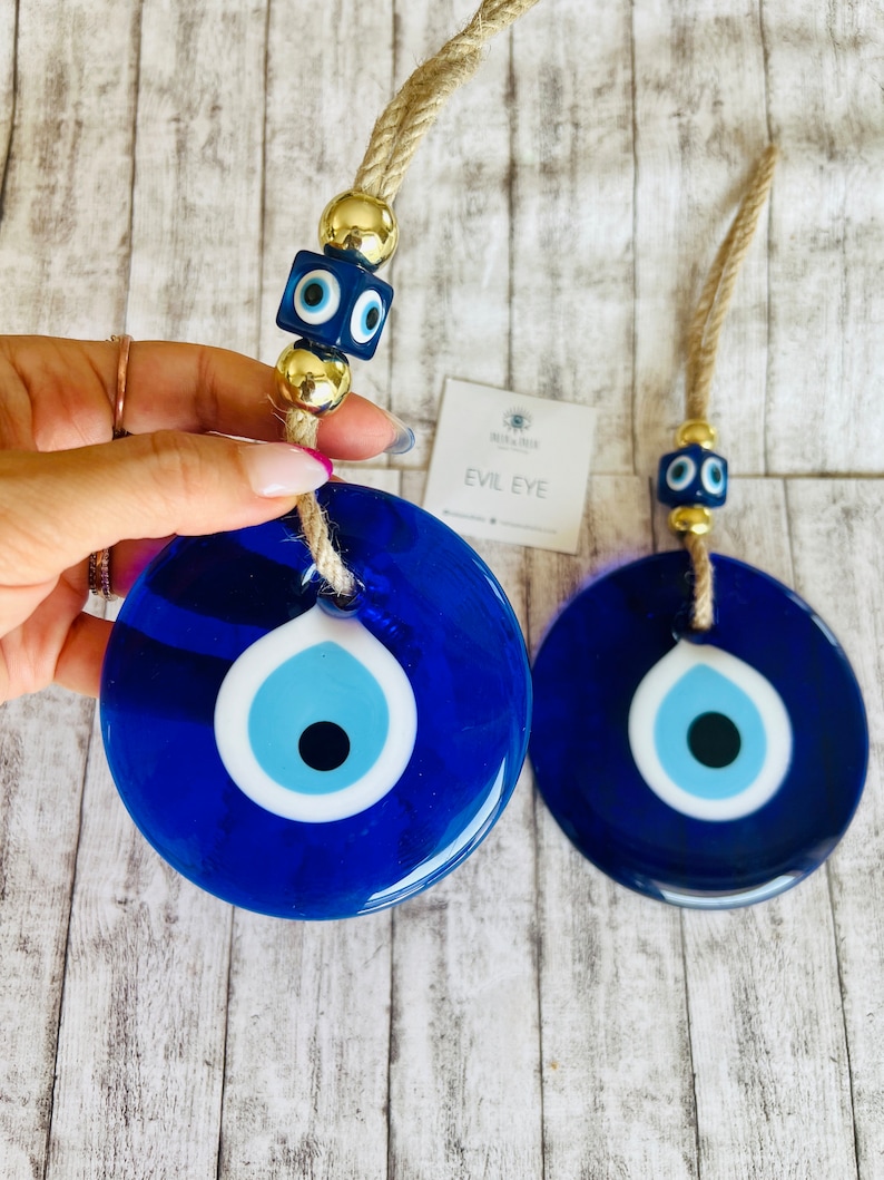 Evil Eye Wall Hanging,Glass Evil Eye Wall Charm,Home Decor, Home Gift Idea, House Protection, Turkish Evil Eye, Evil Eye Home Decor,Evil Eye image 3