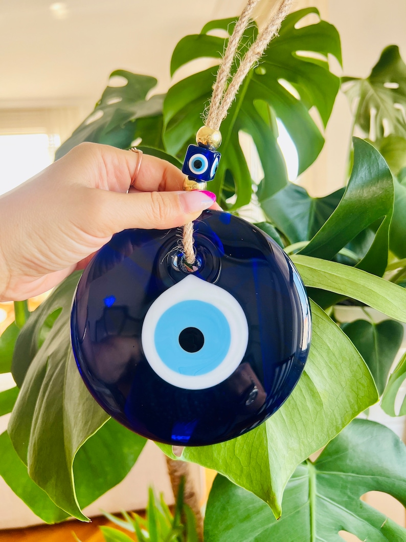 Evil Eye Wall Hanging,Glass Evil Eye Wall Charm,Home Decor, Home Gift Idea, House Protection, Turkish Evil Eye, Evil Eye Home Decor,Evil Eye image 7