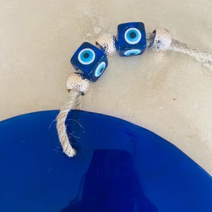 12-Zoll-Rosa-Evil-Eye-Wanddekor (30 cm) - Handgefertigter Glas-Nazar-Boncuk, moderne Schutzwandkunst, Minimale Wohndekoration, Geschenkidee Bild 13