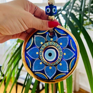 Mandala Wall Art, Evil Eye Wall Hanging, House Protection, Home Decor, New Home Gift Idea, Home Protection, Good Luck, Protection Charm