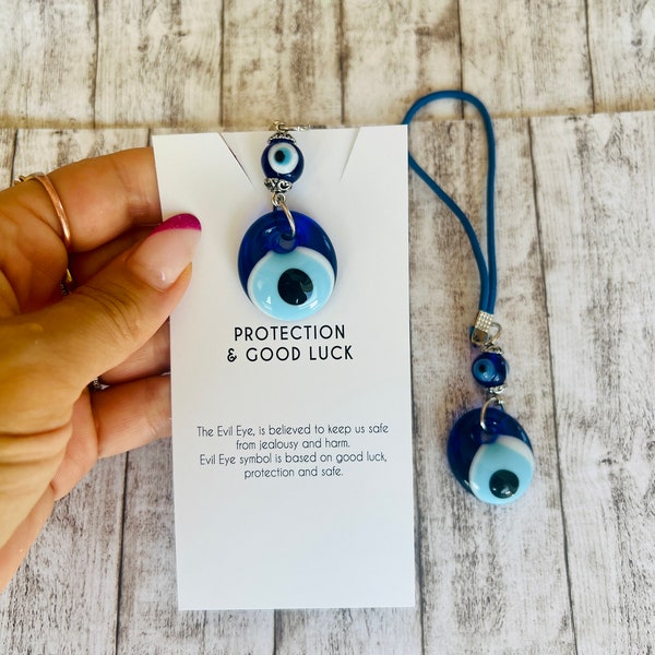 Car Charm Amulet, Car rear view mirror charm, glass evil eye bead, evil eye charm, blue evil eye, turkish Evil Eye Car Charm Amulet