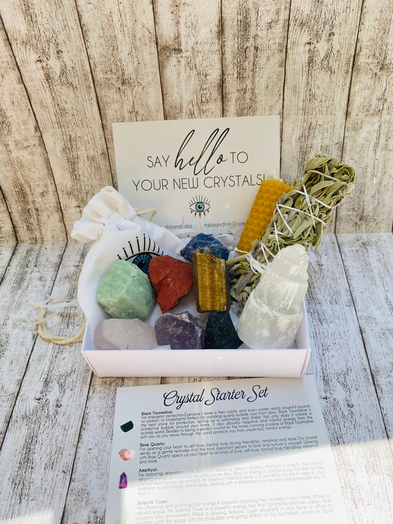 Yous Auto Healing Crystals Set for Beginners Natural Chakra Stones Set with  Gift Box Pendant and Bracelet Crystals and Gemstones Healing Set for