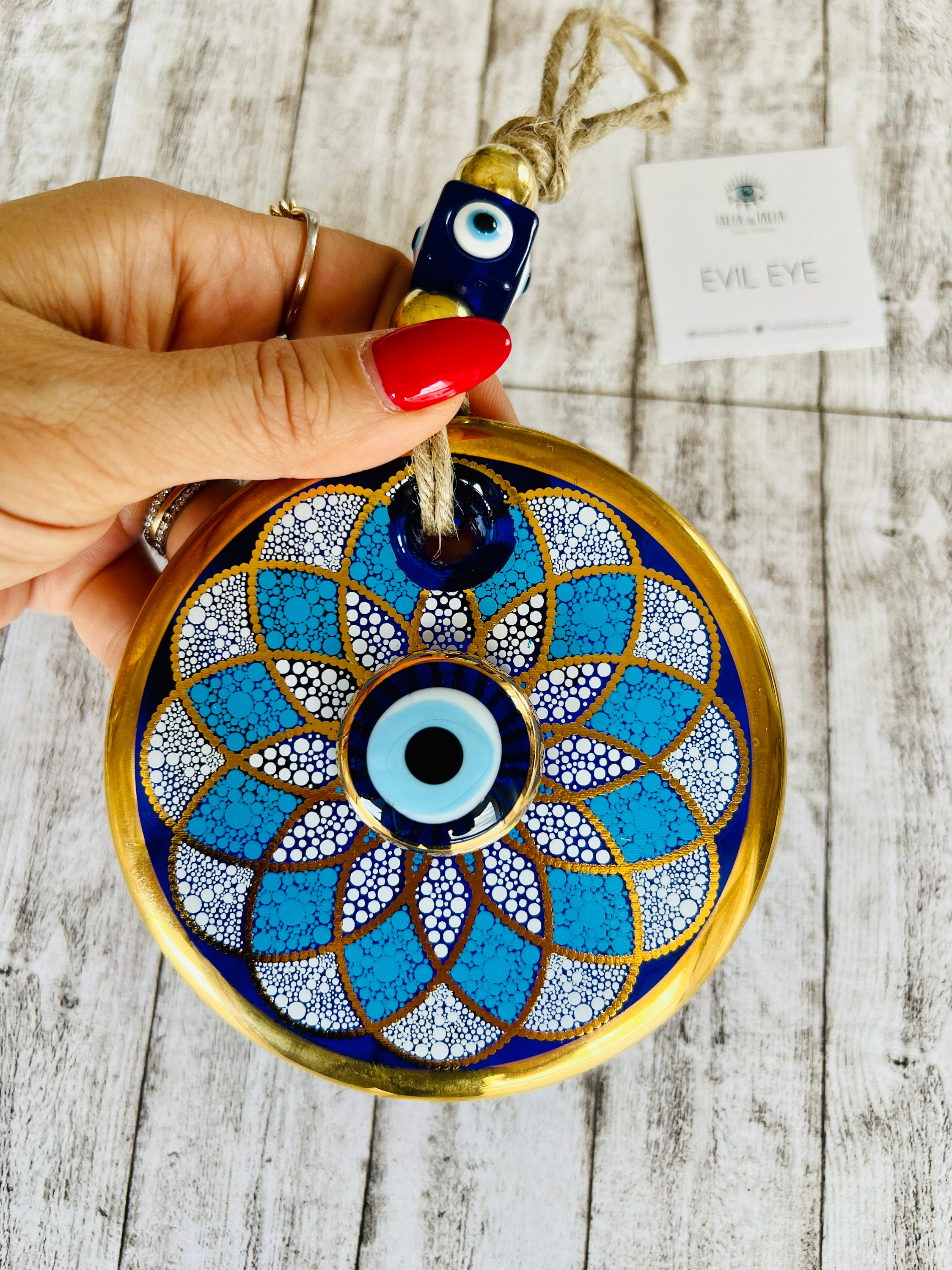 Evil Eye Wall Hanging, House Protection, Home Decor, New Home Gift Idea, Home Protection, Good Luck, Protection Charm, Baby Shower Gift