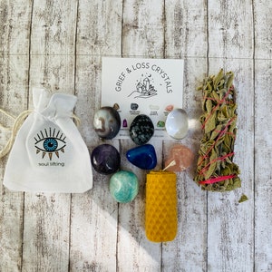 Grief, Loss and Mourning Crystal Kit, Crystals for Grief and Loss, Crystal for Bereavement, Pregnancy Loss Crystals, Crystal Healing
