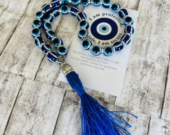 Car Charm Amulet, Car rear view mirror charm, evil eye bead, evil eye charm, blue evil eye, turkish Evil Eye Car Charm Amulet, New Car Gift
