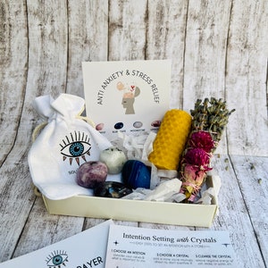 Anxiety Relief Crystal Kit, Mental Health Gift Box, Depression Gift Box, Stress Gifts