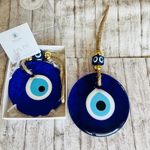 Evil Eye Wall Hanging,Glass Evil Eye Wall Charm,Home Decor, Home Gift Idea, House Protection, Turkish Evil Eye, Evil Eye Home Decor,Evil Eye image 6