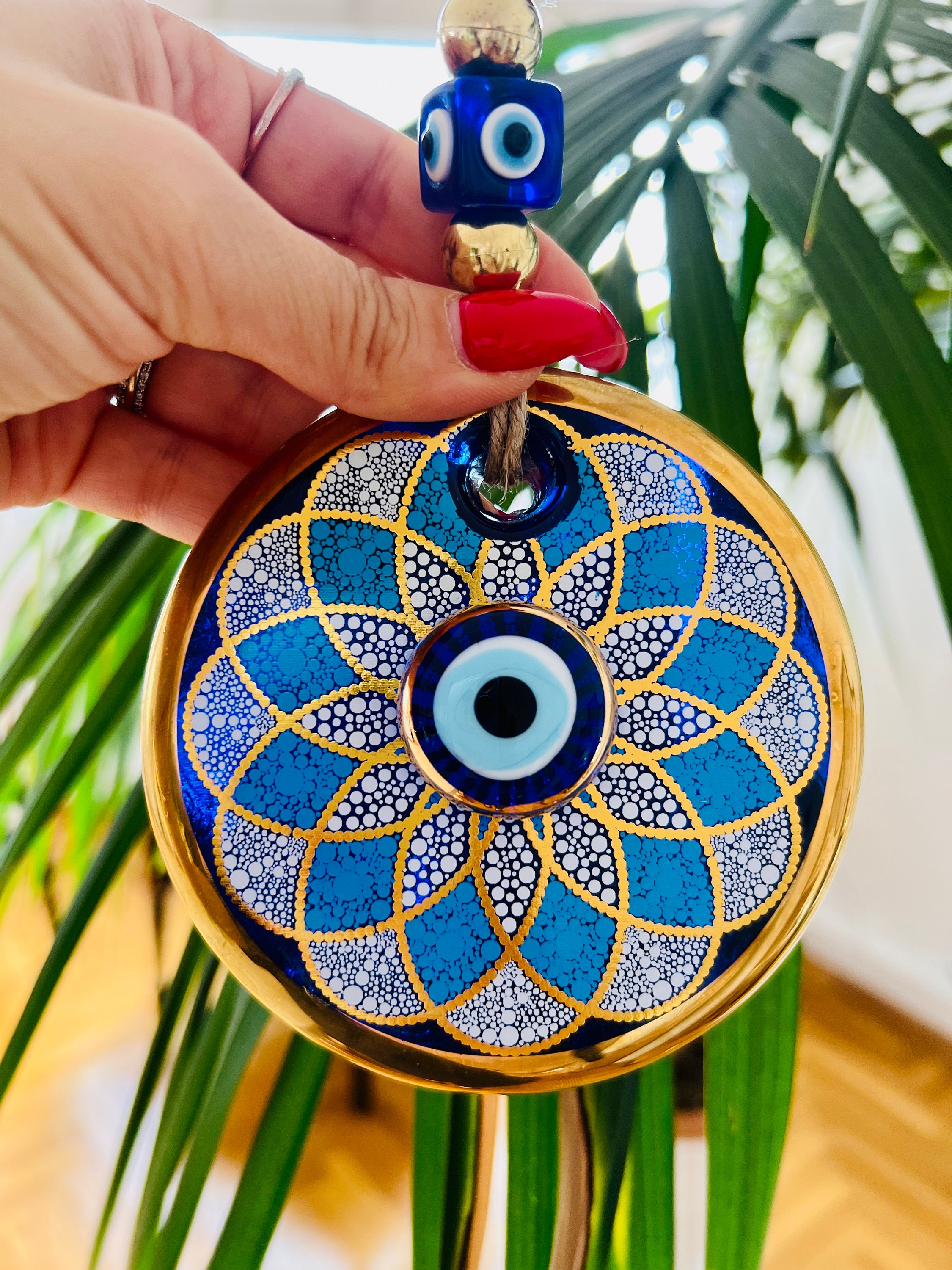 Evil Eye Wall Hanging, House Protection, Home Decor, New Home Gift Idea, Home Protection, Good Luck, Protection Charm, Baby Shower Gift