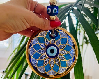 Evil Eye Wall Hanging, House Protection, Home Decor, New Home Gift Idea, Home Protection, Good Luck, Protection Charm, Baby Shower Gift