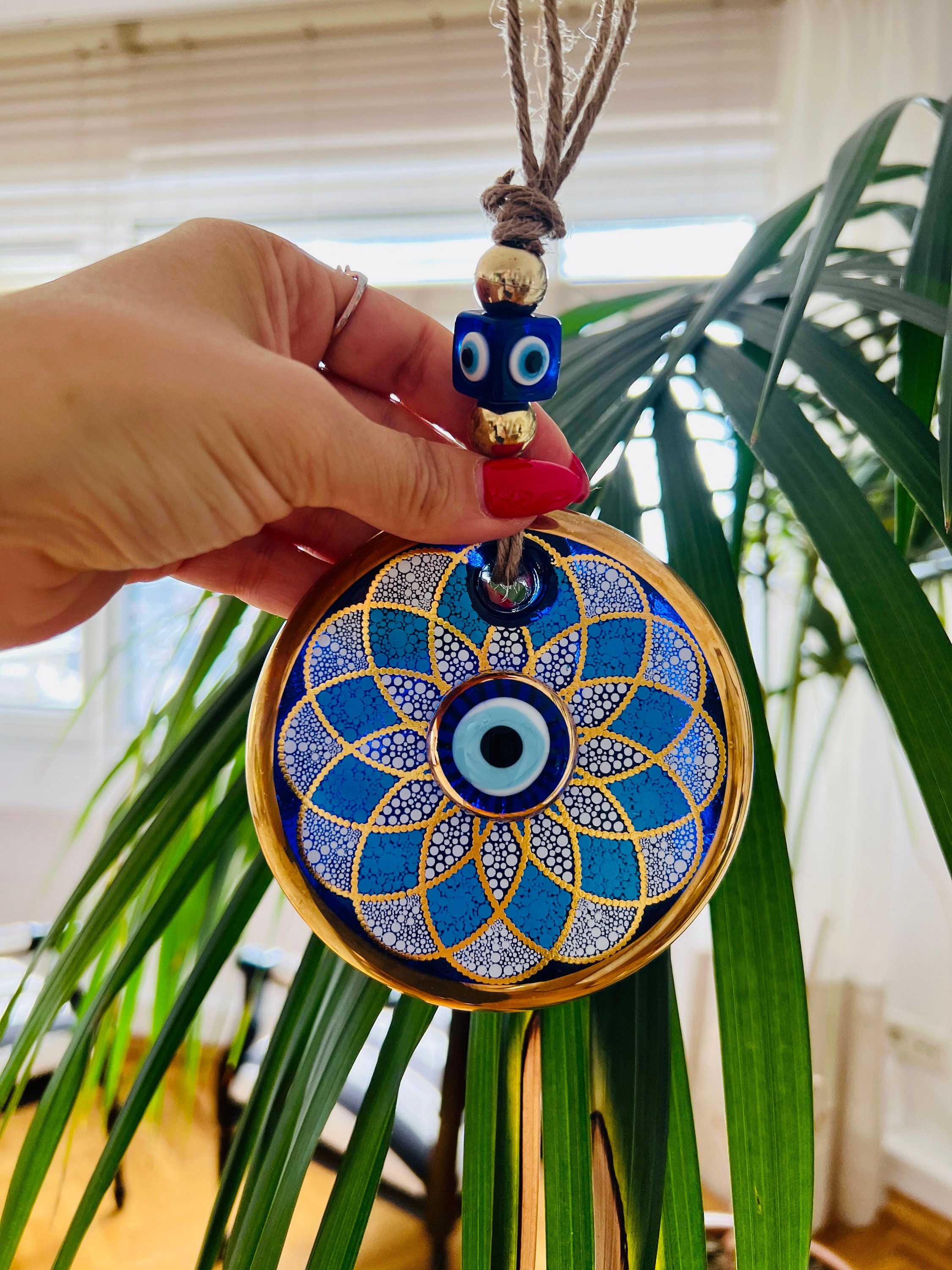 Evil Eye Wall Hanging, House Protection, Home Decor, New Home Gift Idea, Home Protection, Good Luck, Protection Charm, Baby Shower Gift
