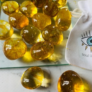 Citrine Tumbled Stone A++ – Genuine Citrine Tumbled Stone – Citrine Gemstone - Crystals For Manifesting Money - Rare Crystals