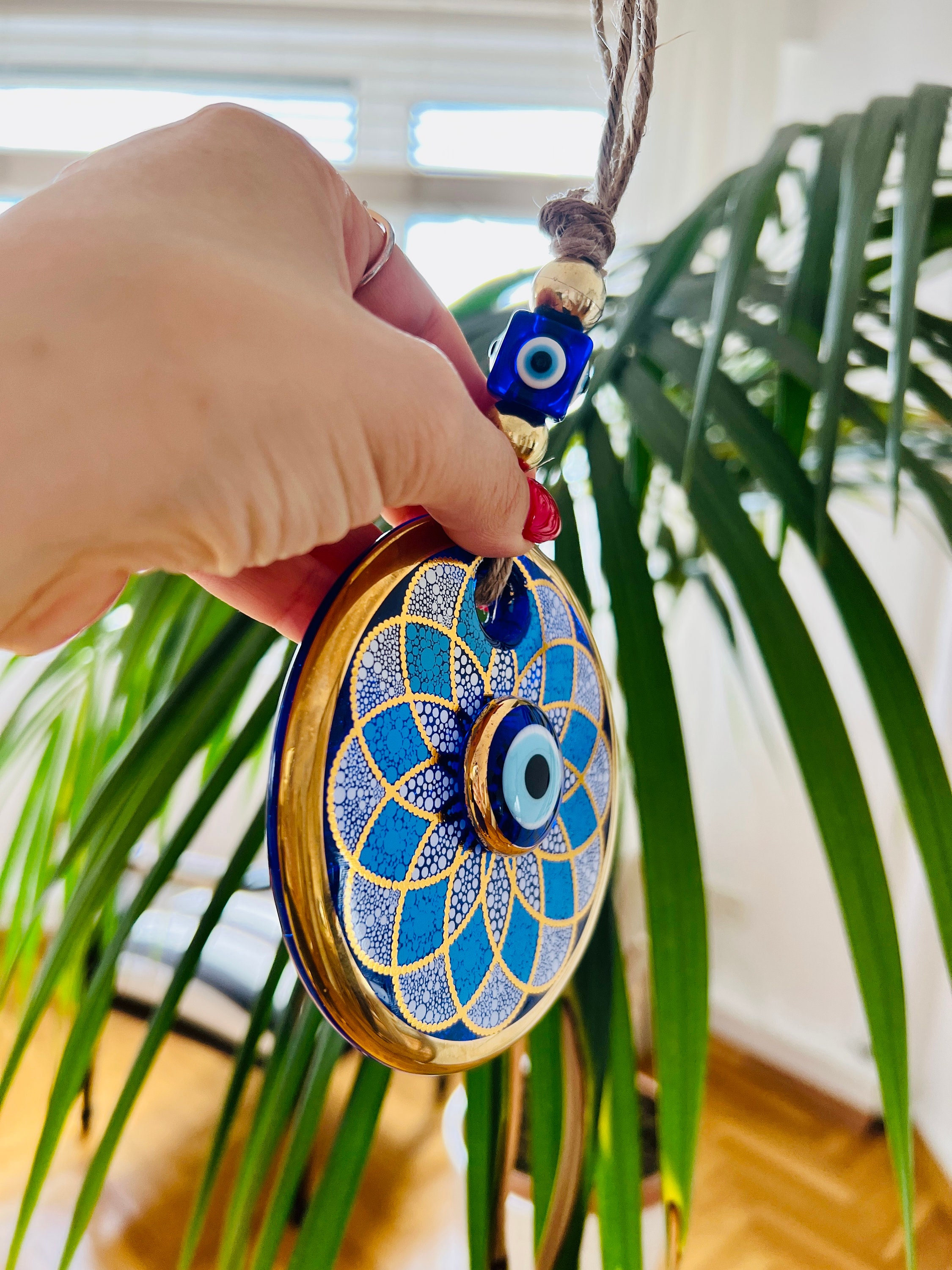 Evil Eye Wall Hanging, House Protection, Home Decor, New Home Gift Idea, Home Protection, Good Luck, Protection Charm, Baby Shower Gift