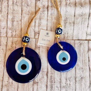 Evil Eye Wall Hanging,Glass Evil Eye Wall Charm,Home Decor, Home Gift Idea, House Protection, Turkish Evil Eye, Evil Eye Home Decor,Evil Eye image 5