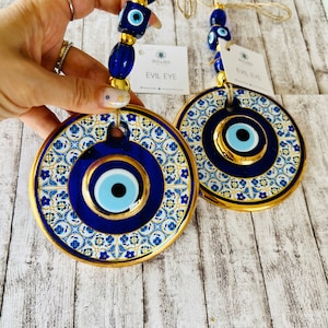 Evil Eye Wall Hanging, House Protection, Home Decor, New Home Gift Idea, Home Protection, Good Luck, Protection Charm, Baby Shower Gift
