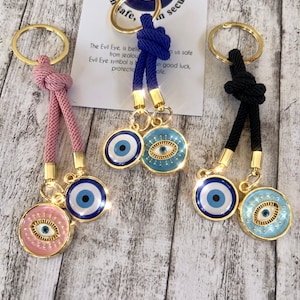 Evil Eye Keychain: Good Luck Charm, Protection Gift