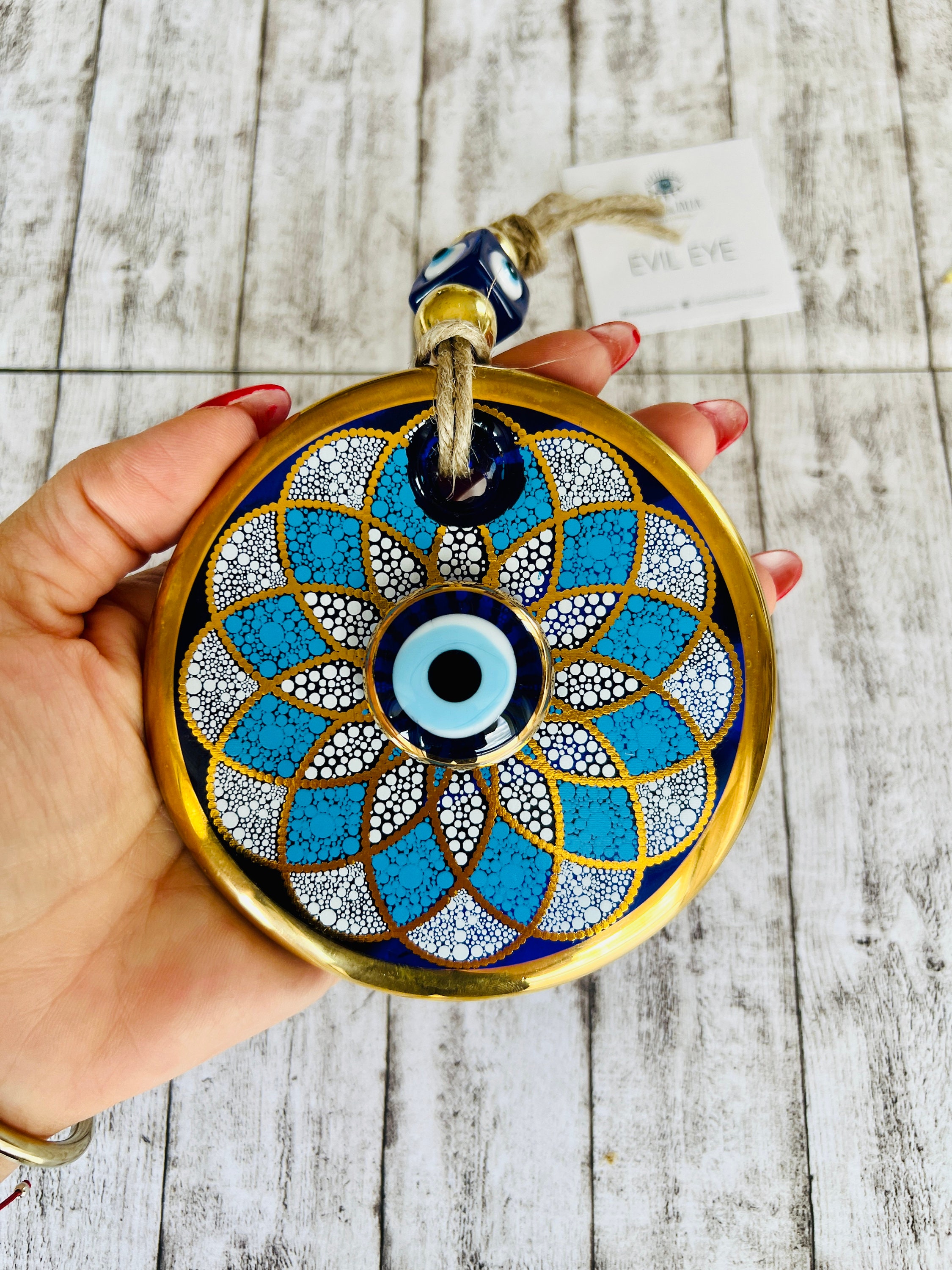 Evil Eye Wall Hanging, House Protection, Home Decor, New Home Gift Idea, Home Protection, Good Luck, Protection Charm, Baby Shower Gift