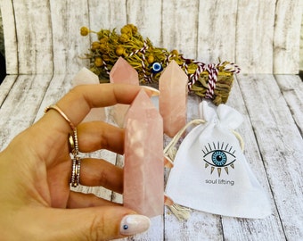 Rose Quartz Point, Natural Rose Quartz Tower, Rose Crystal Quartz, Obelisk High Quality Healing Crystal,Reiki Heal,Ethically Sourced