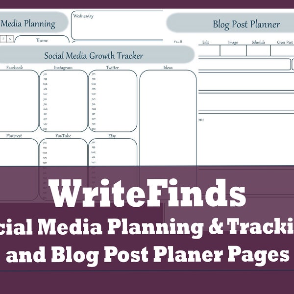 Writer's Printable Planner Pages 38 Daily, Weekly, Monthly, &amp; Yearly ...