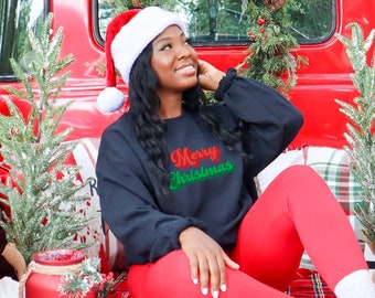Christmas Sweatshirt for Women, Merry Christmas Sweater for Men, Retro Christmas