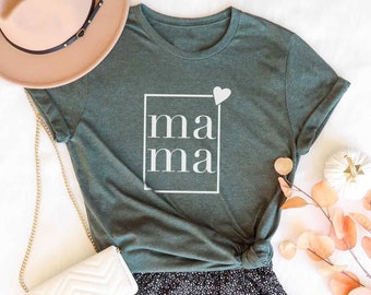 Mama T-shirt Proud Mother Gift T Shirt for Mom's Shirt Mom Tshirt Mommy Top Cozy Tee for Mother's Day Simple Graphic Mama Shirt
