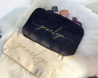 Personalized Makeup Bag or Pencil Case, Bridal Party Gifts, Bridesmaid Gifts, Personalized Cosmetics Bag, Personalized Bridesmaid Gifts