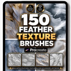 150 Texture Brushes für Procreate - weiche, realistische und flauschige Detailpinsel für digitale Kunst, Malerei und Illustration