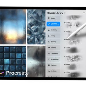 150 Pincéis de Textura de Vidro para Procreate – Vitrais realistas, efeitos foscos, quebrados e de janela. imagem 7