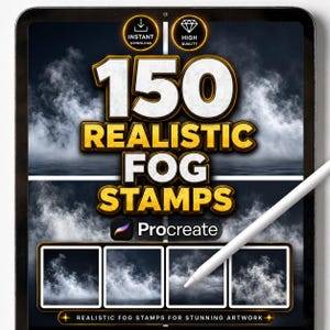 Realistic Fog Procreate Stamps, Mist and Haze Brushes, Smoke and Atmospheric Overlays