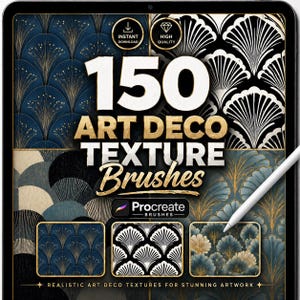 150 pinceaux de texture Art déco pour procréer - Motifs géométriques élégants et textures décoratives vintage