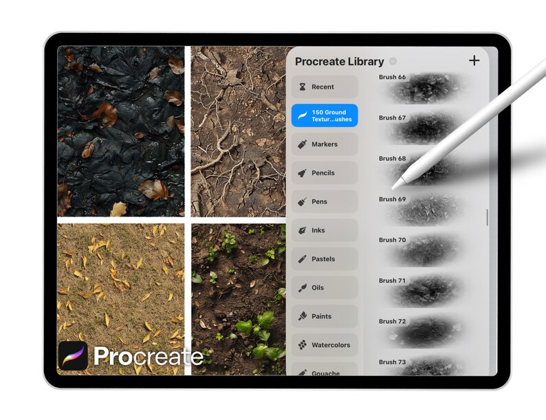150 Ground Texture Brushes for Procreate – Dirt, Soil, Sand & Rough ...