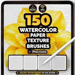 Watercolor Paper Texture Brushes for Procreate – Realistic Cold Press & Hot Press Paper Textures