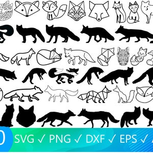 50 Fox Designs, Fox svg, Fox face svg, Fox dxf, Fox png, Fox eps, Fox vector, Fox cut files, Fox monogram, Fox head svg, Fox Ai