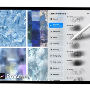 150 Pincéis de Textura de Vidro para Procreate – Vitrais realistas, efeitos foscos, quebrados e de janela. imagem 6