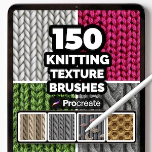 150 breitextuurborstels voor Procreate – garen-, wol-, haak- en stofpatroonborstels voor digitale kunst
