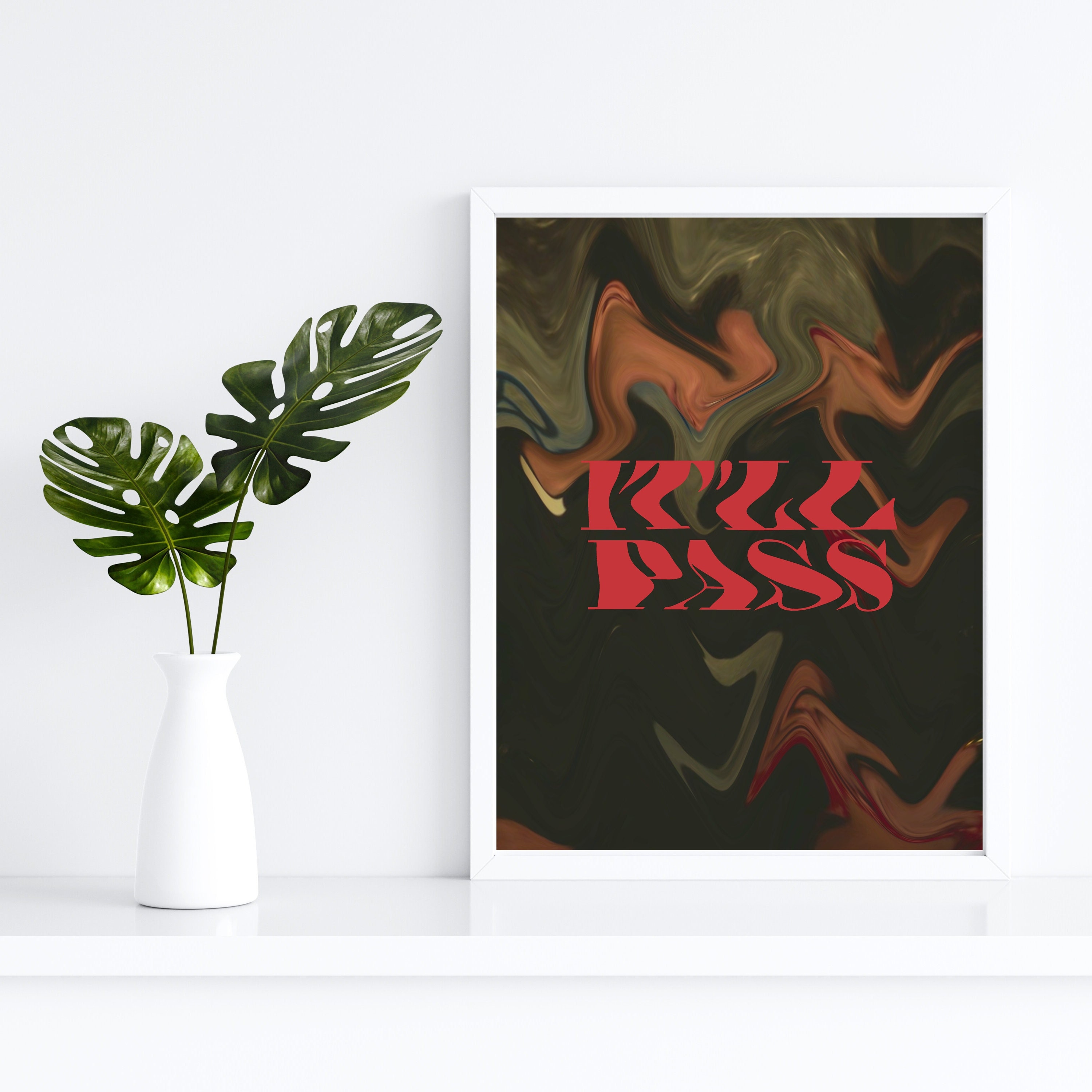 Fleabag Digital Poster, Abstract Hot Priest Wall Art for Fleabag Fans