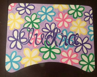 Flower Fun with name or monogram - Large Lapboard