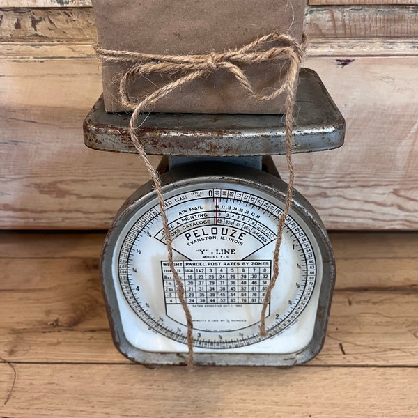 Pelouze Metal Postage Scale Vintage Farmhouse Decor