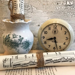 2 Rolls Vintage Sheet Music Bundle Farmhouse Decor