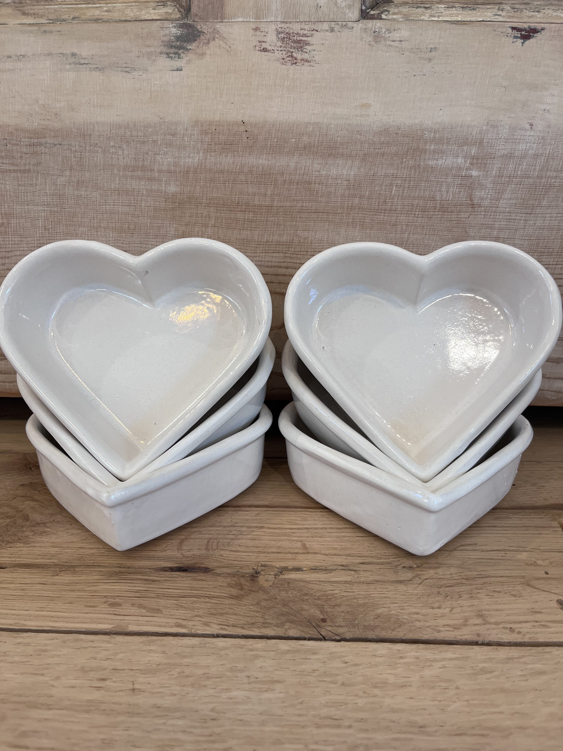 6 Heartshaped Ramekins IDG Crème Brûlée Dishes Etsy