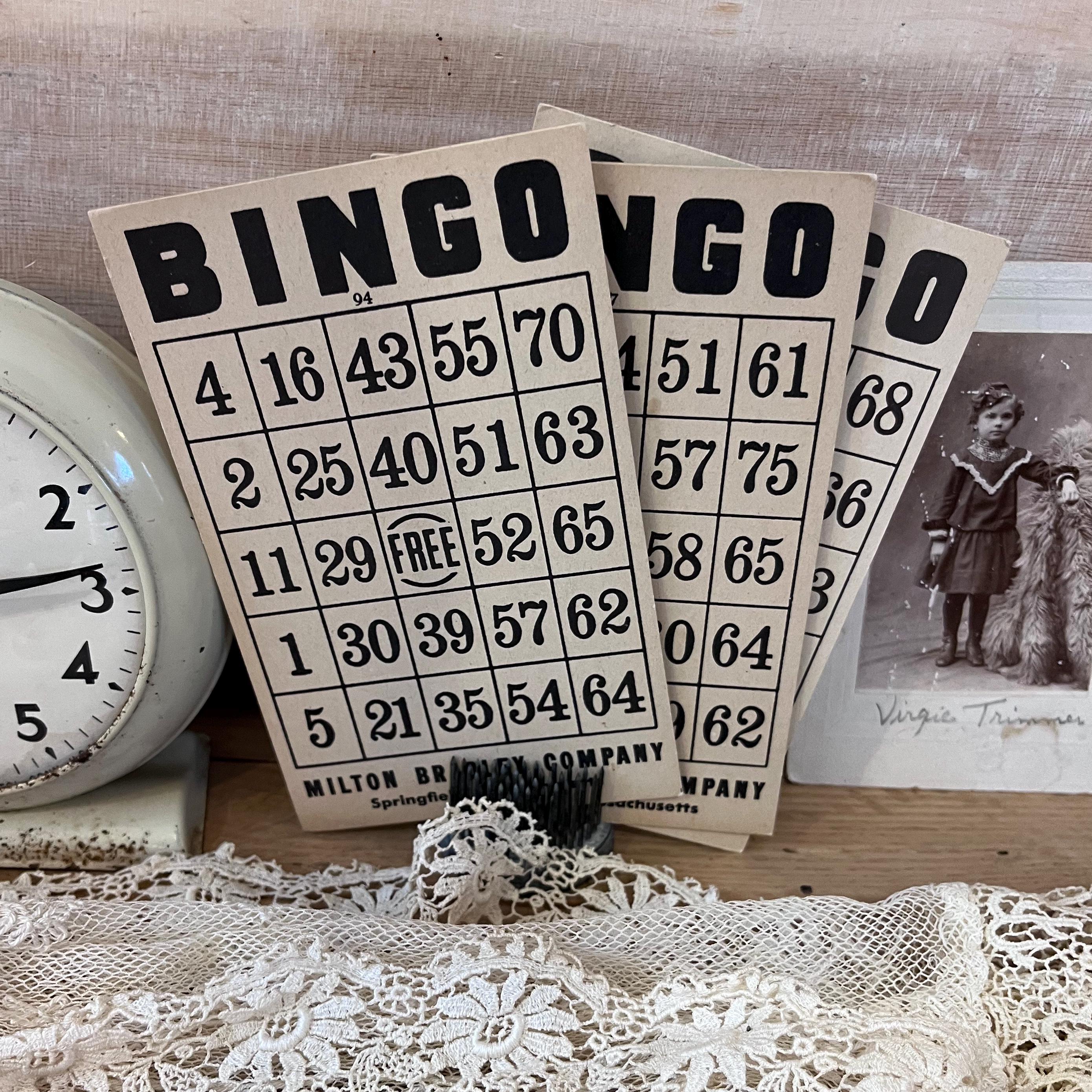 Vintage Milton Bradley Bingo Cards - Etsy