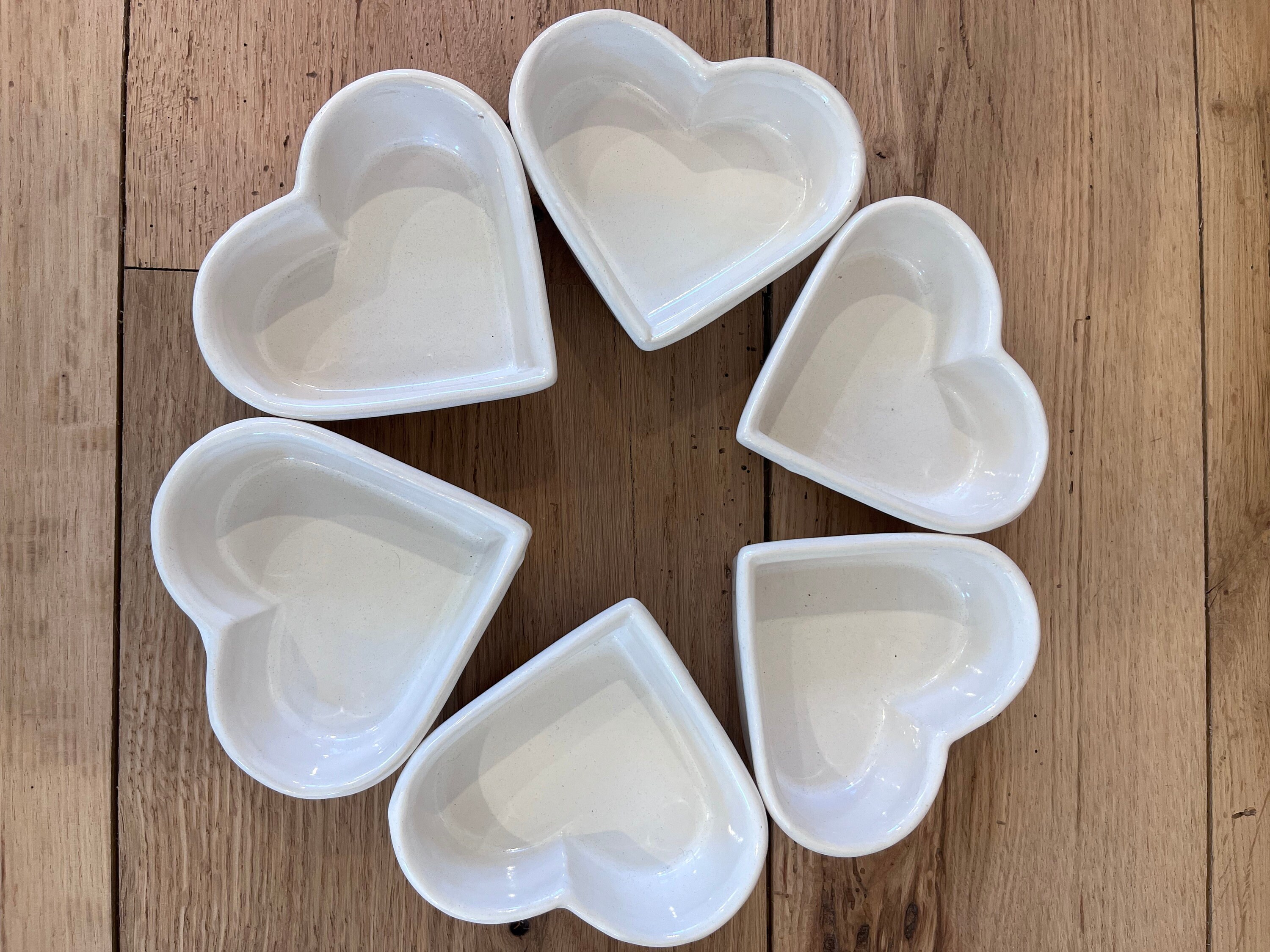 6 Heartshaped Ramekins IDG Crème Brûlée Dishes Etsy